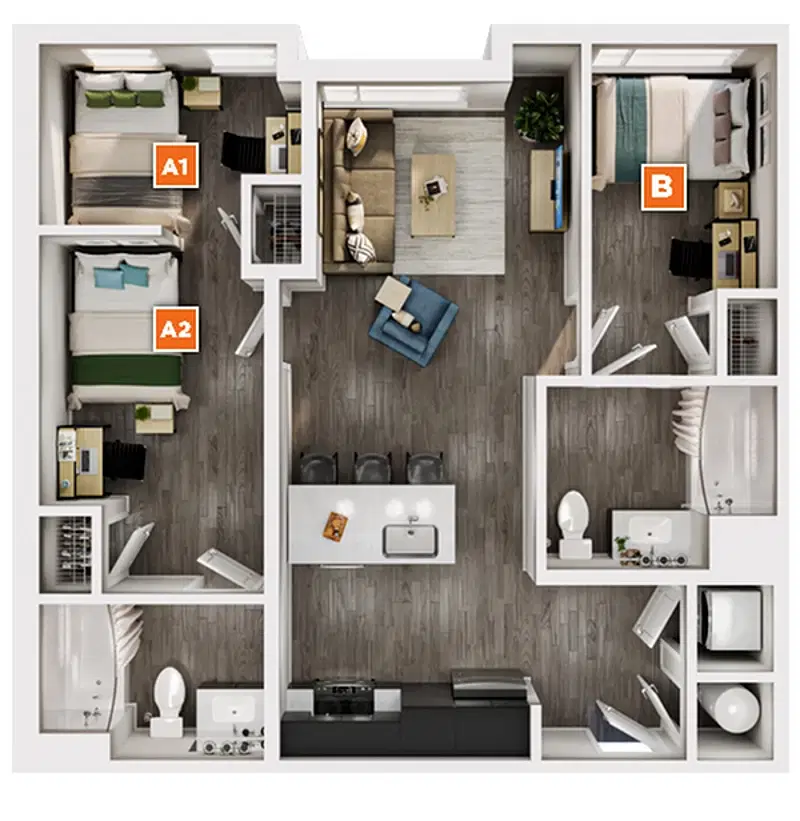 The Standard Syracuse, Syracuse – Room in 2 Bedroom 2 Bathroom | Fulton