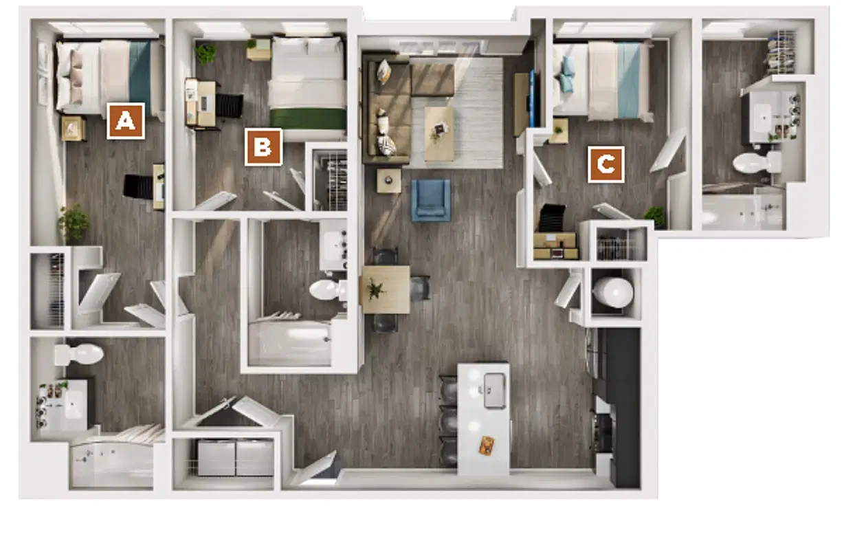 The Standard Syracuse, Syracuse – Room in 3 Bedroom 3 Bathroom | Camden 1