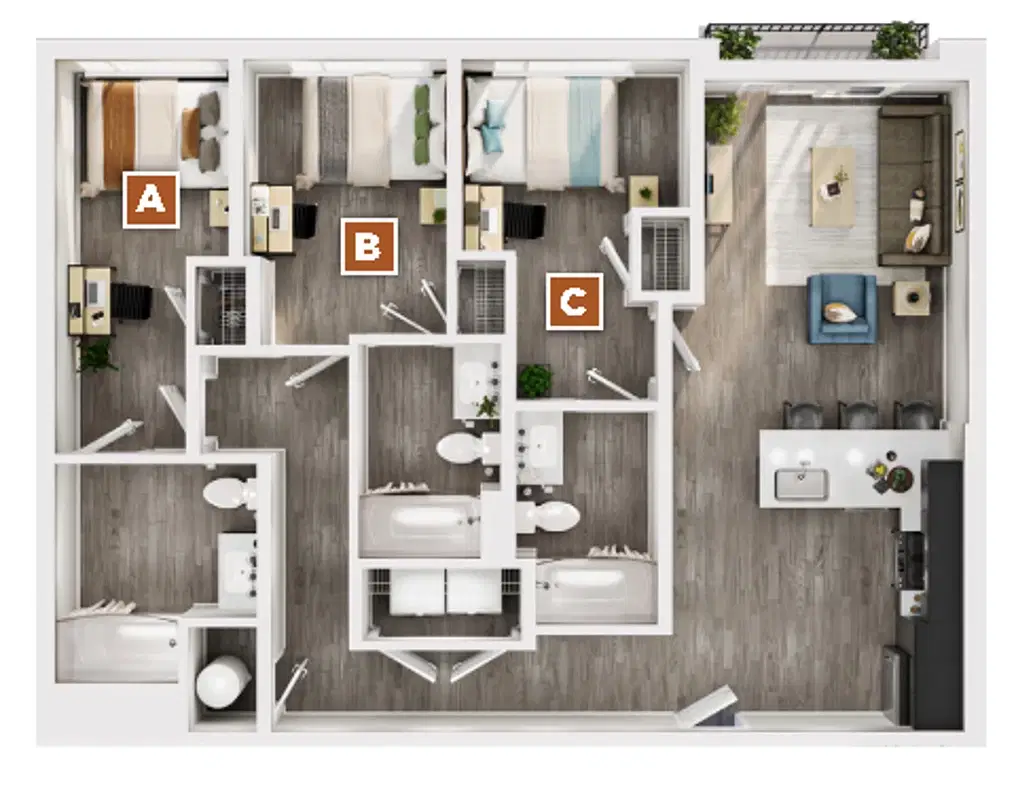 The Standard Syracuse, Syracuse – Room in 3 Bedroom 3 Bathroom | Concord