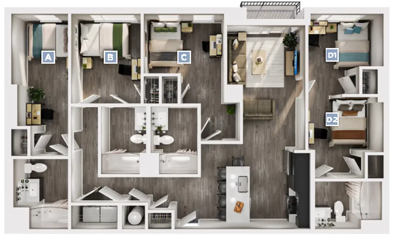 The Standard Syracuse, Syracuse – Room in 4 Bedroom 4 Bathroom | Hamlet 2