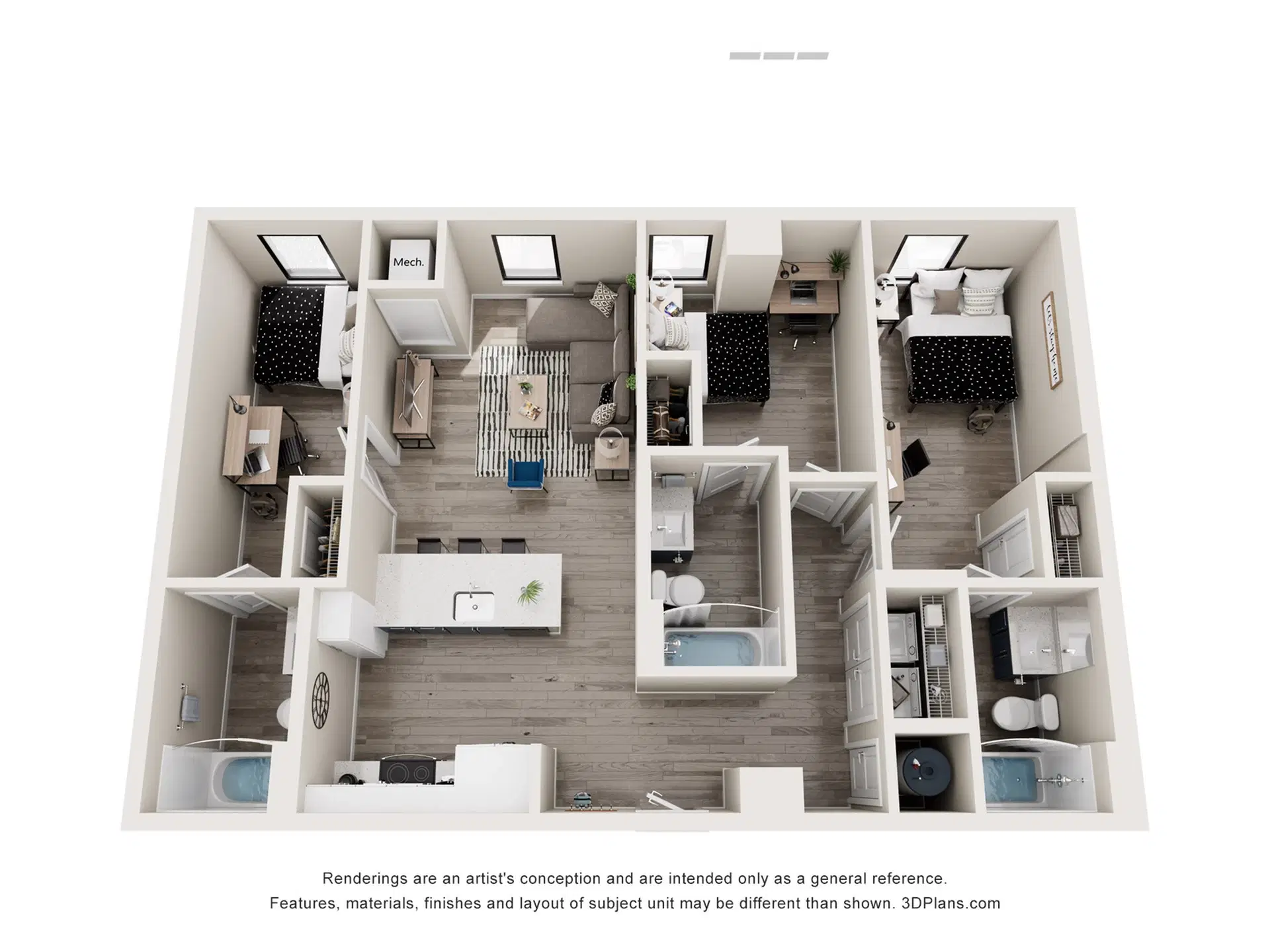 The Mark Philadelphia, Philadelphia – Room in 3 Bedroom 3 Bathroom | Green