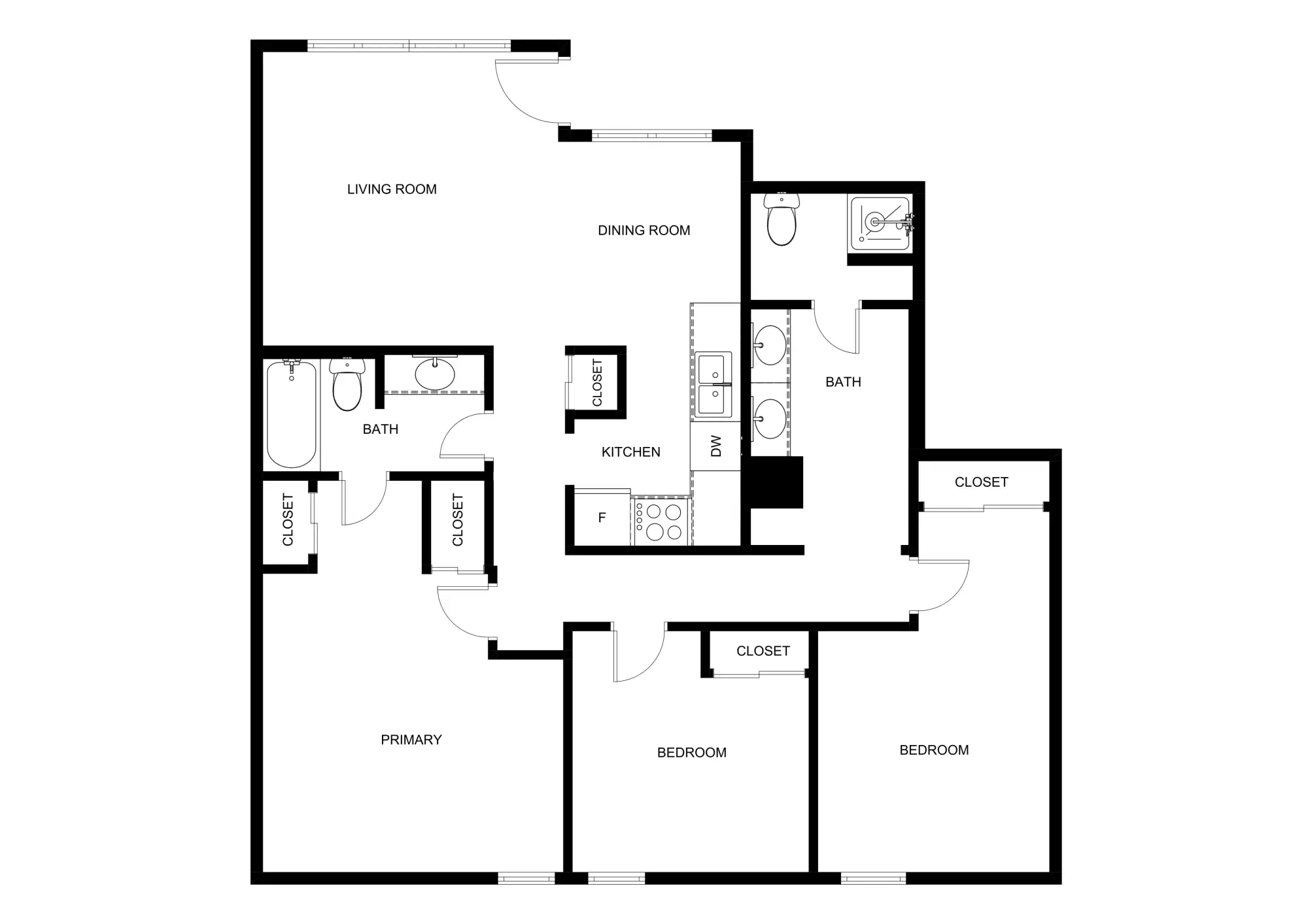Zen Apartments, Denton – 3 Bedroom 3 Bathroom | C2