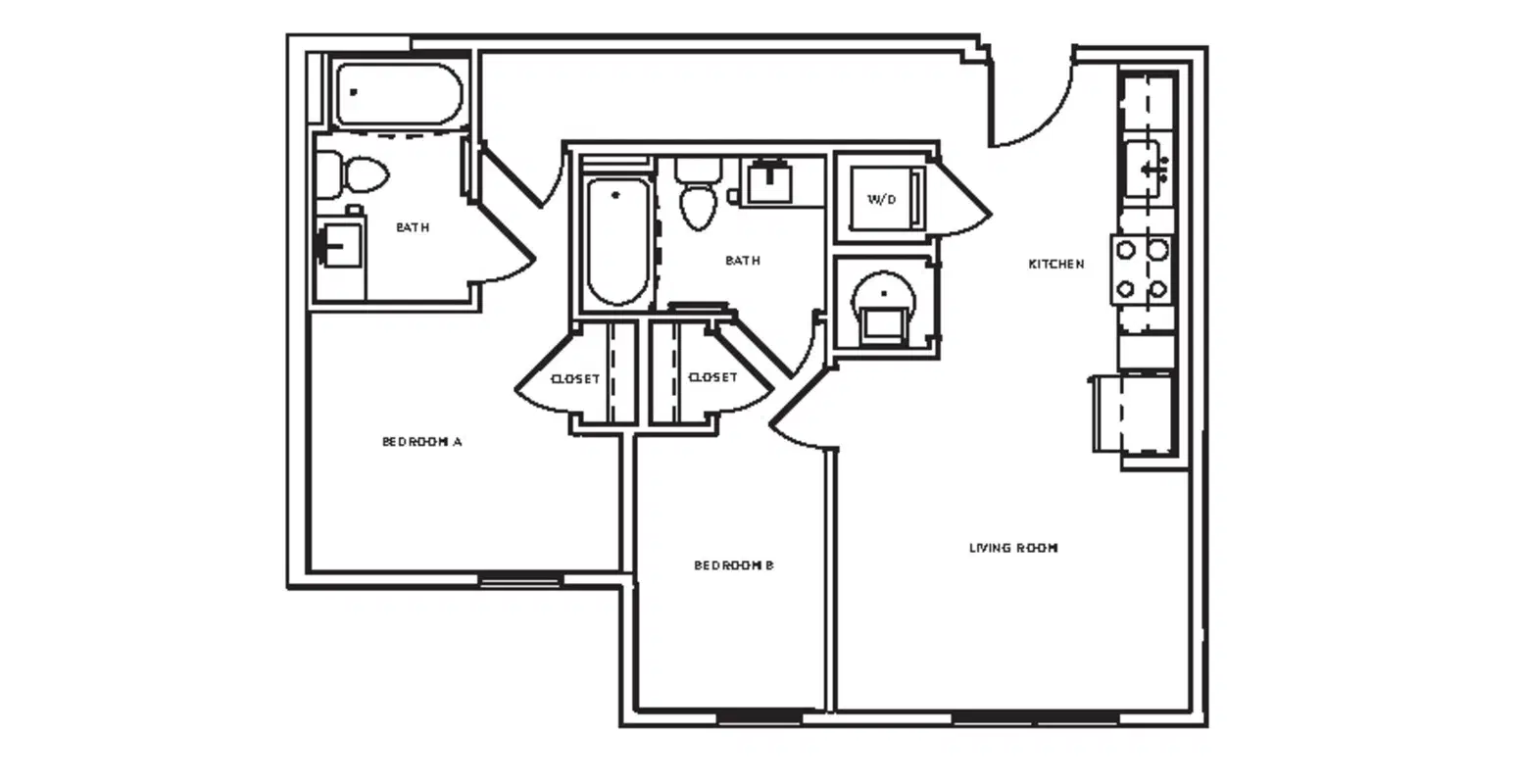 The Mark, Knoxville – Room in a 2 Bedroom 2 Bathroom | B12