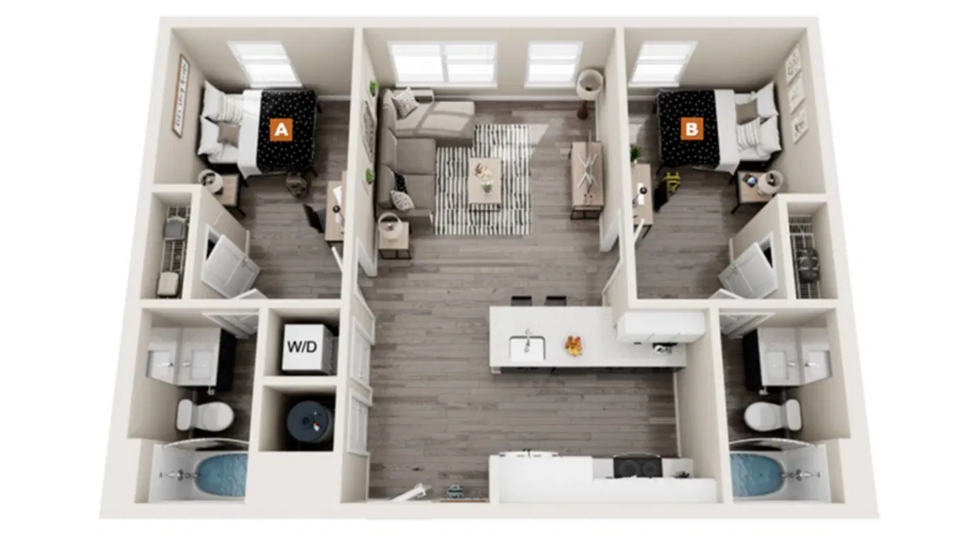 The Mark, Knoxville – Room in a 2 Bedroom 2 Bathroom | B13