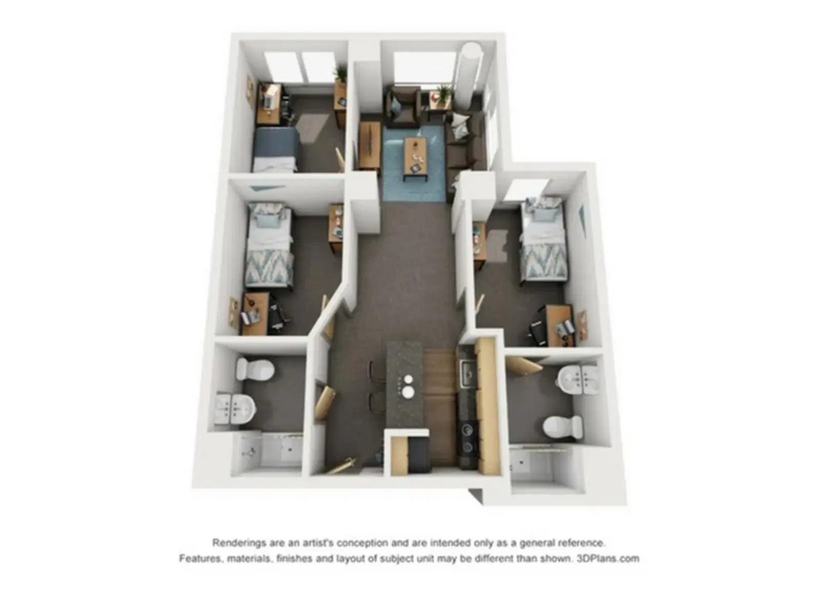 Saga Ann Arbor, Ann Arbor – Room in a 3 Bedroom 2 Bathroom | C1