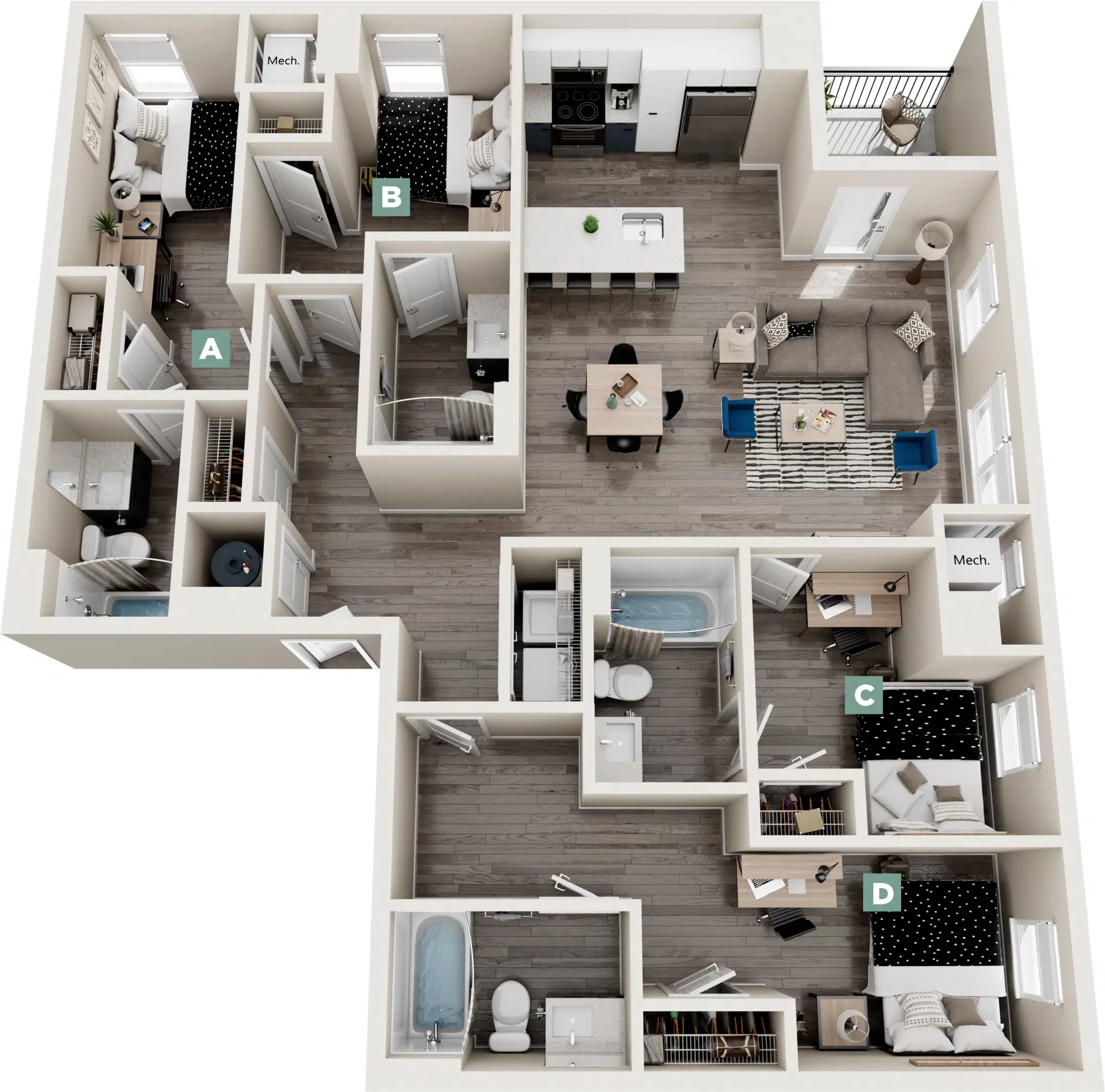 The Standard, Dinkytown, Minneapolis – 4 Bed 4 Bath | Douglas