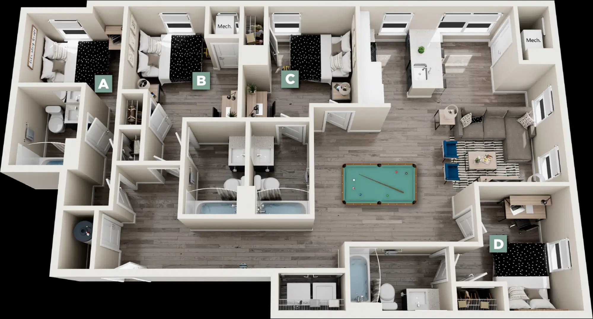 The Standard, Dinkytown, Minneapolis – 4 Bed 4 Bath | Dove