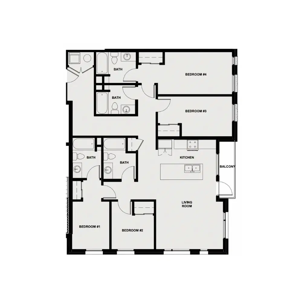 Lincoln Tower, Bloomington – 4 Bed 4 Bath