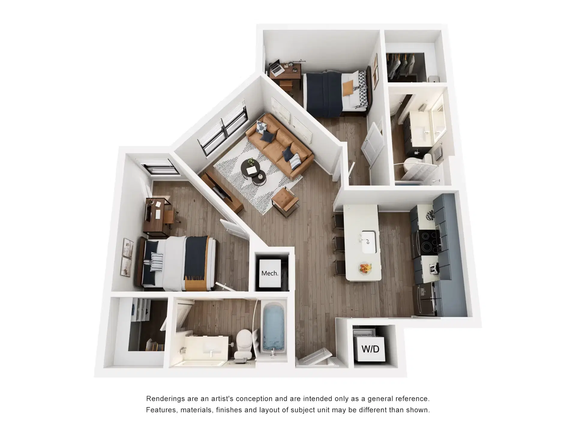 The Rook, Orlando – Room in 2 Bedroom 2 Bathroom | B2-ALT2
