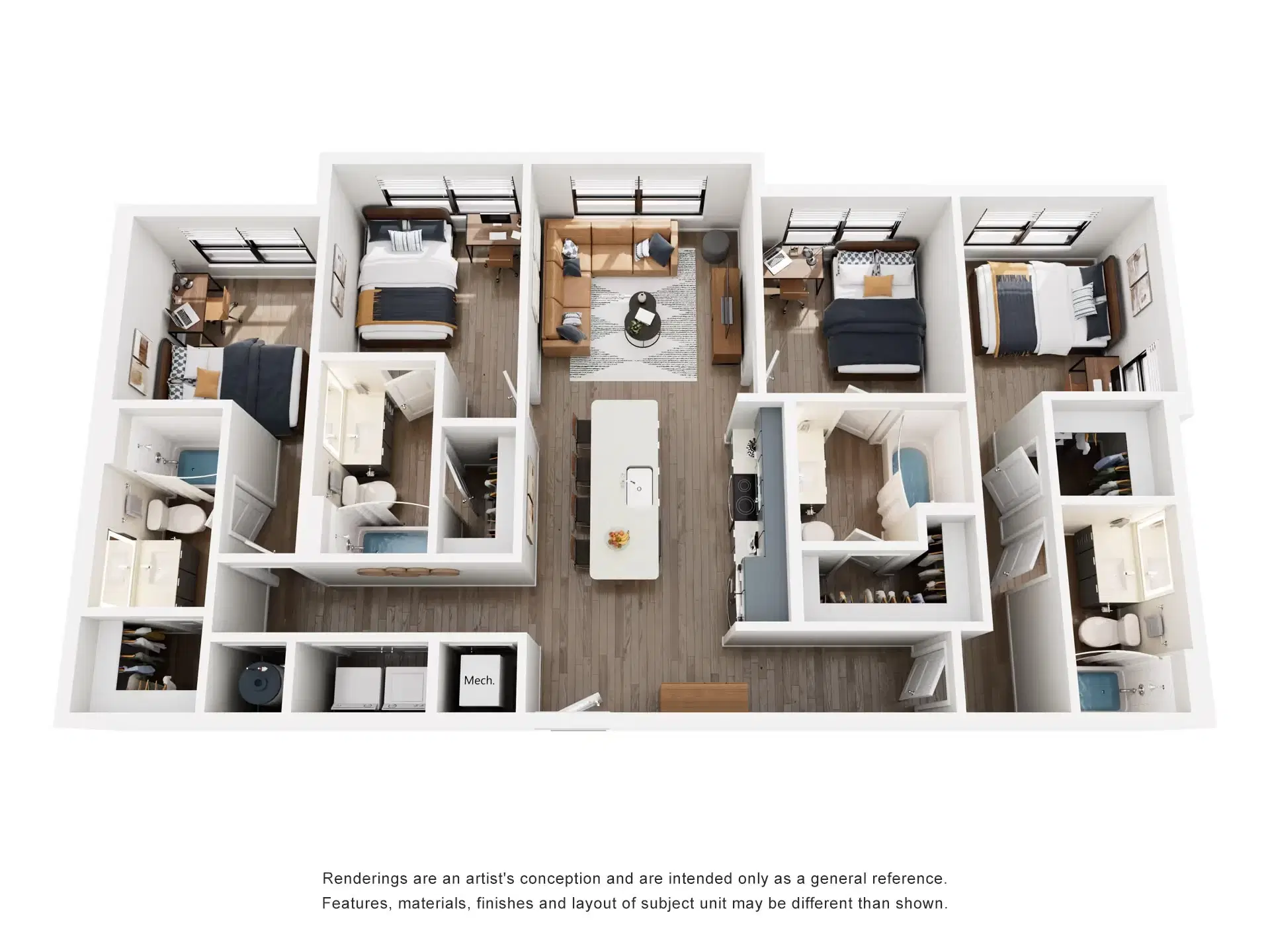 The Rook, Orlando – Room in 4 Bedroom 4 Bathroom | D1-ALT
