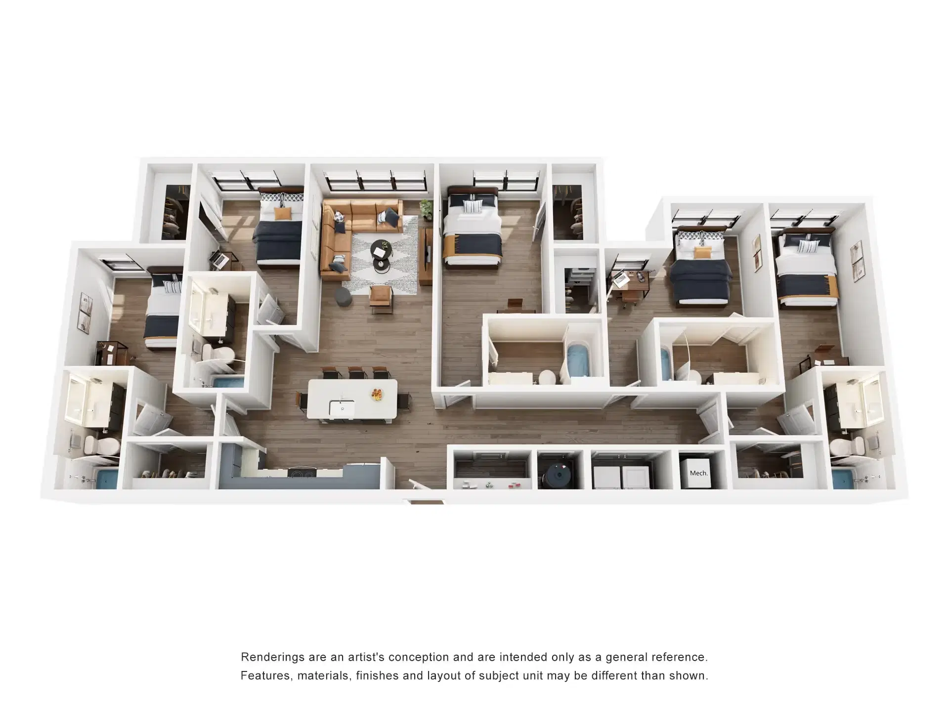The Rook, Orlando – Room in 5 Bedroom 5 Bathroom | E2