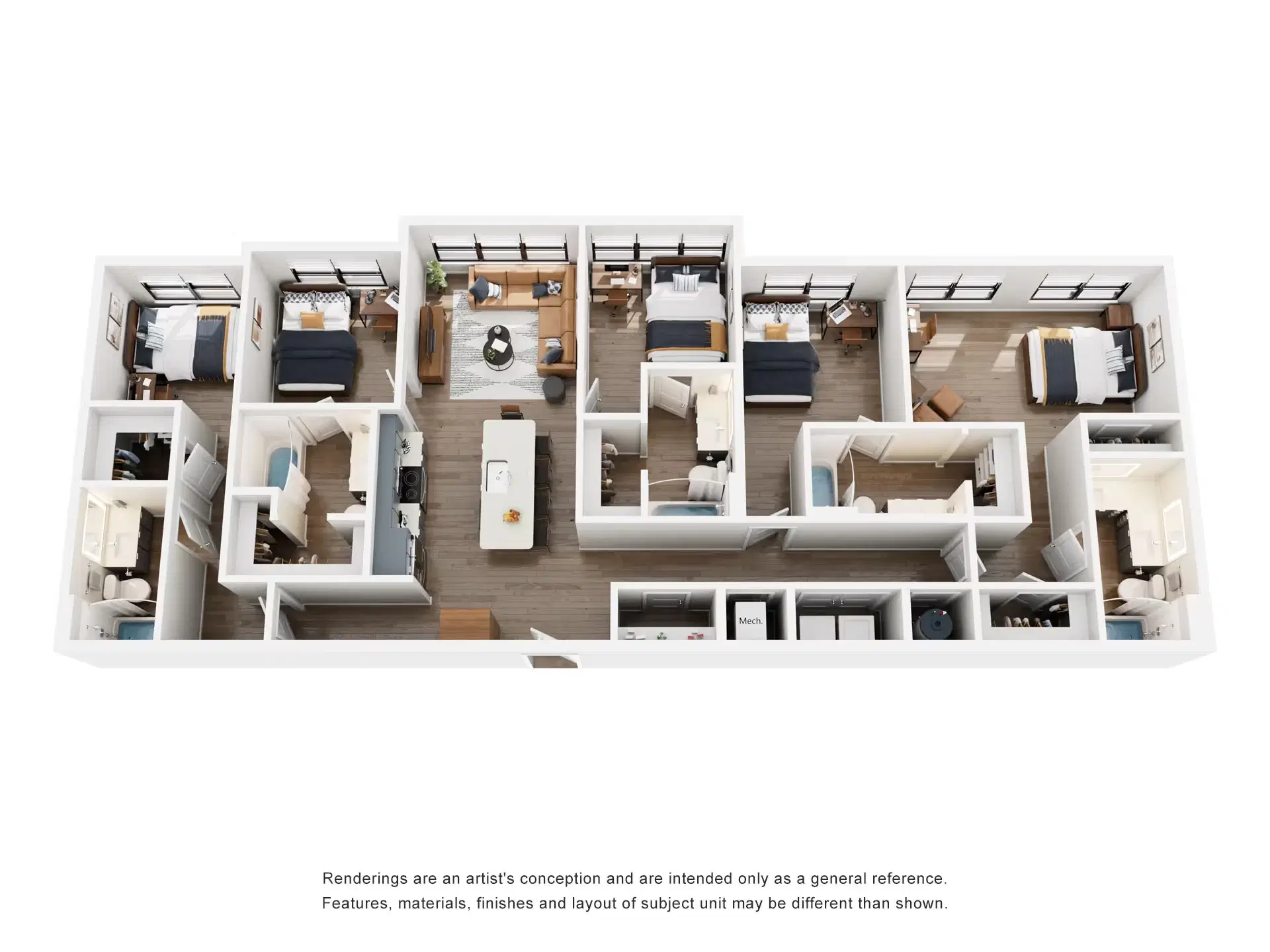 The Rook, Orlando – Room in 5 Bedroom 5 Bathroom | E3