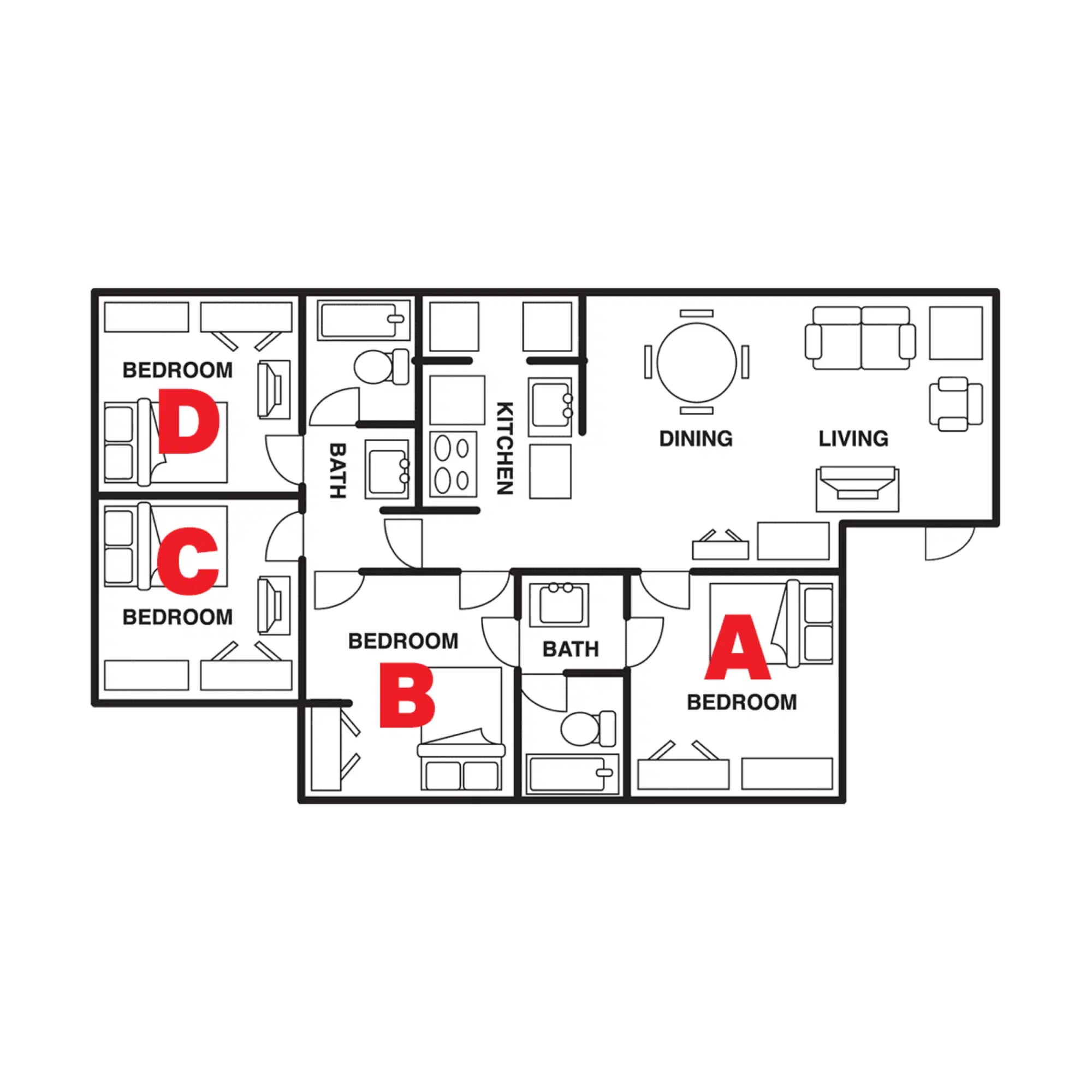 Ballpark North, Austin – Room in 4 Bedroom 2 Bathroom | 4x2 UG