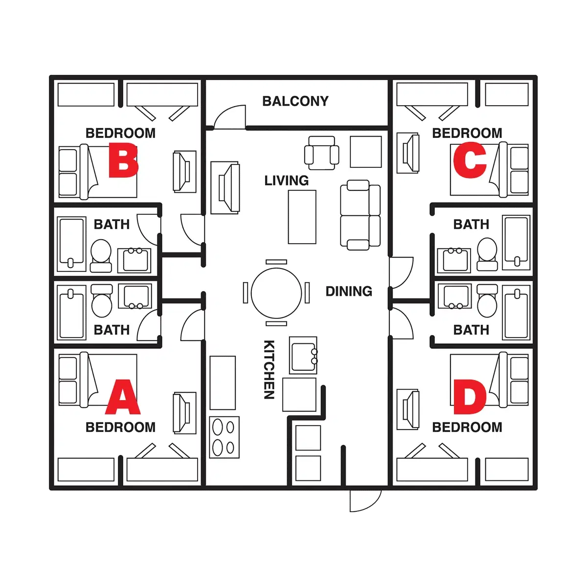 Ballpark North, Austin – Room in 4 Bedroom 4 Bathroom | 4x4 UG
