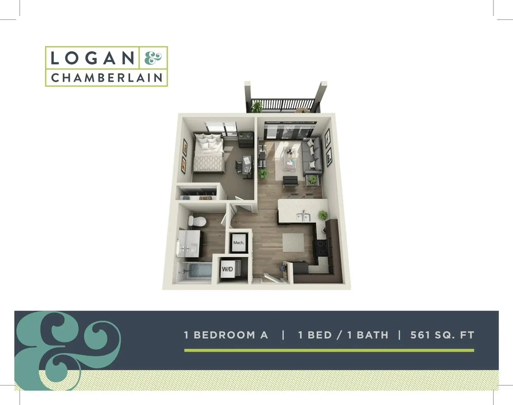 Maxwell, Raleigh – 1 Bedroom 1 Bathroom | Classic
