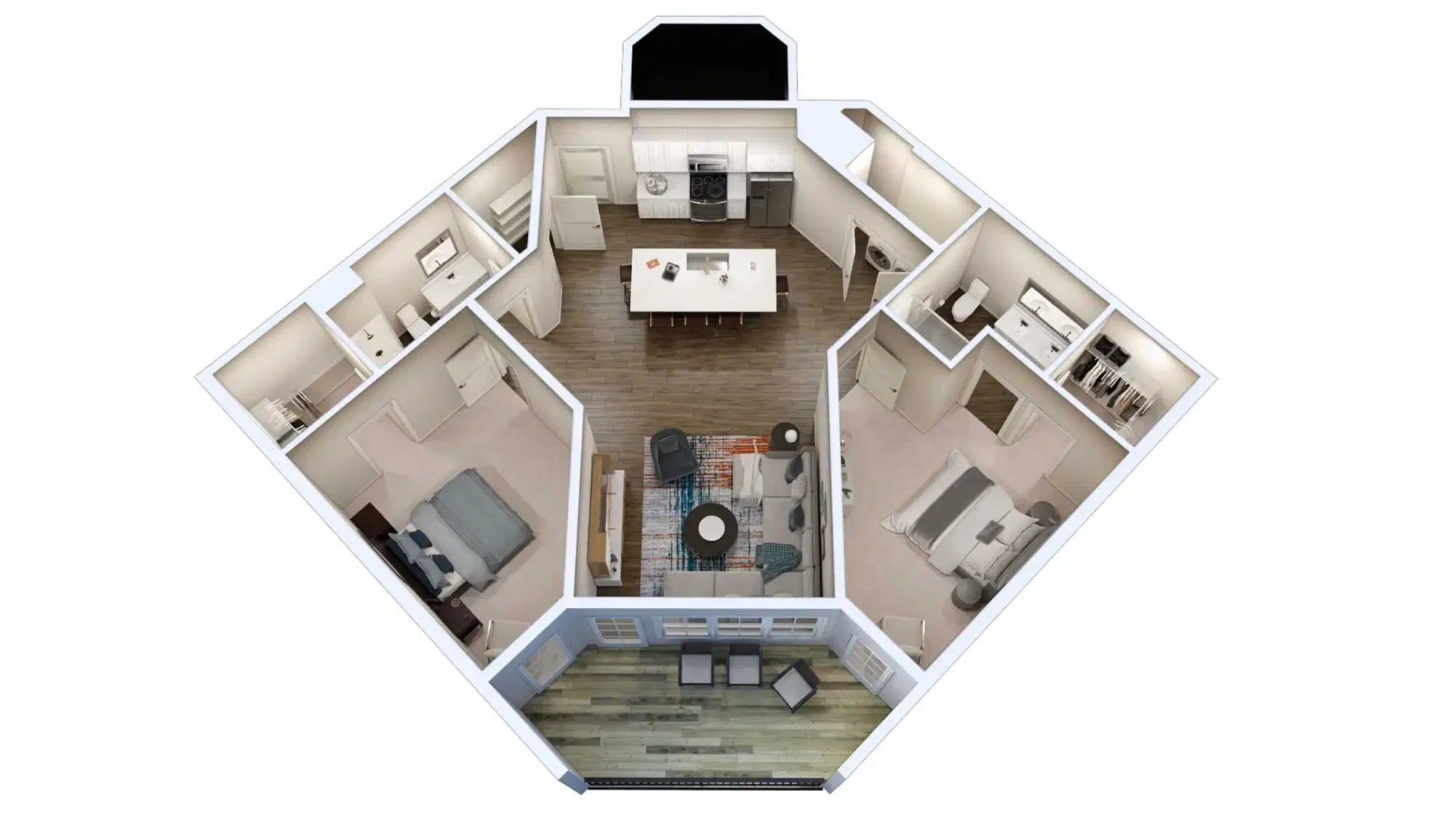 The Essex, Columbus – 2 Bed 2 Bath | D