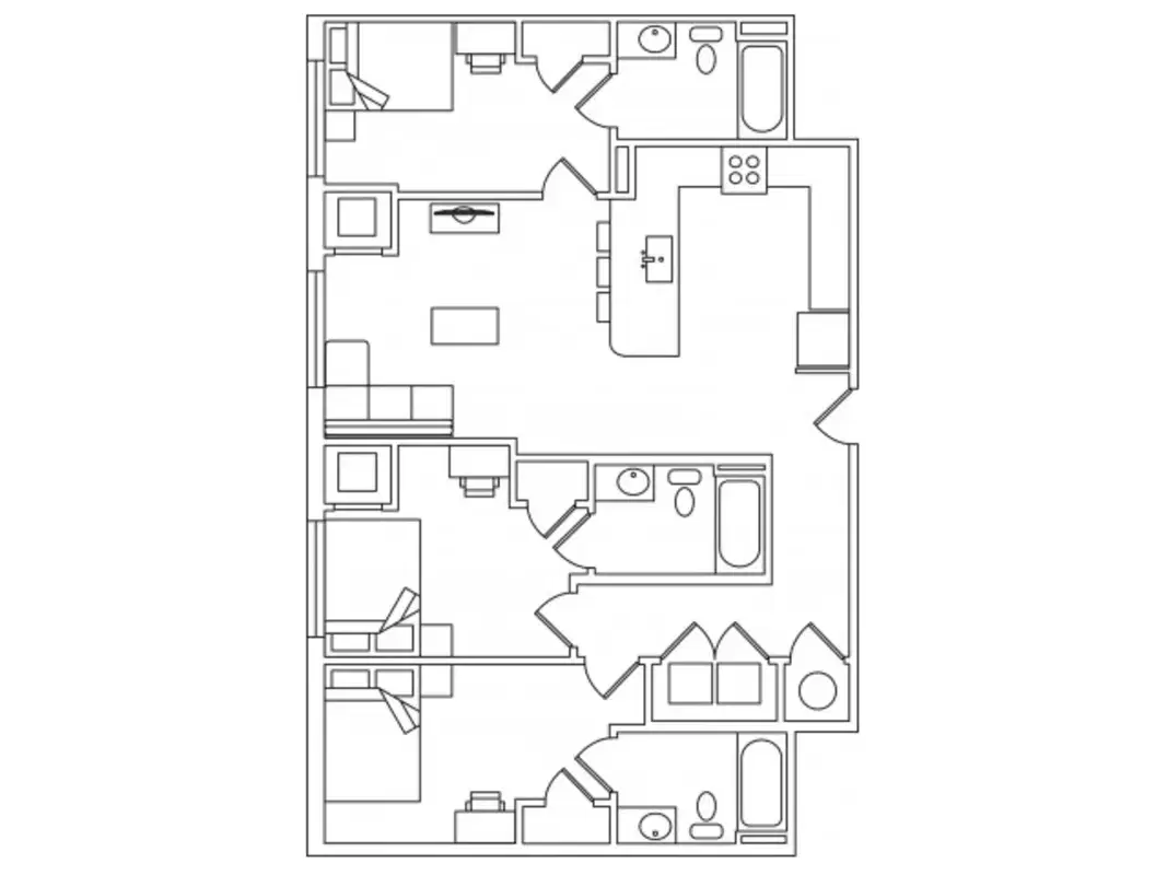 The Standard Atlanta, Atlanta – Room in a 3 Bed 3 Bath | Chelsea - 3x3
