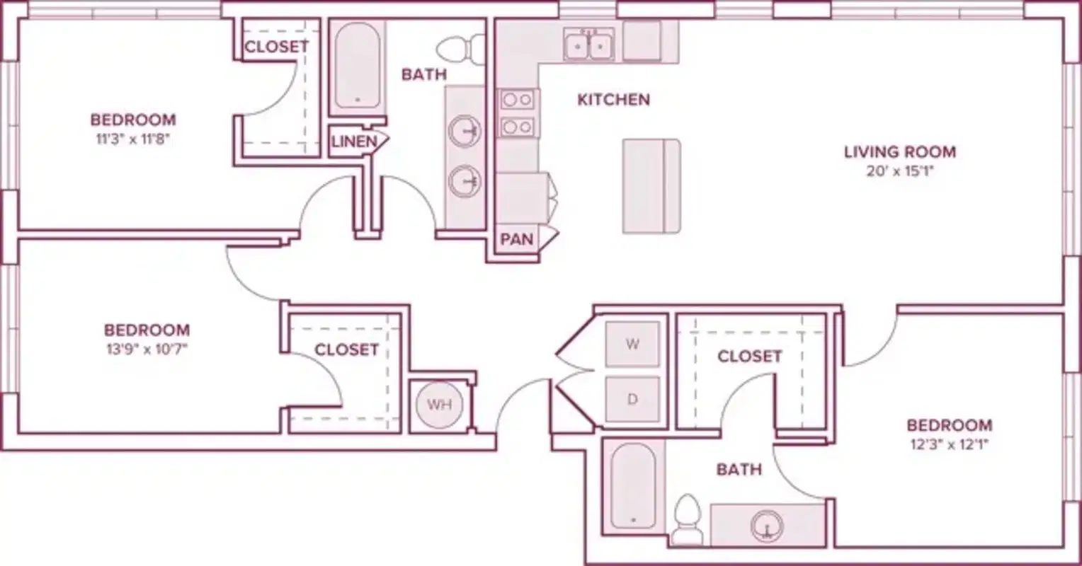 Modera by Millcreek, Georgetown – 3 Bed 2 Bath | C01