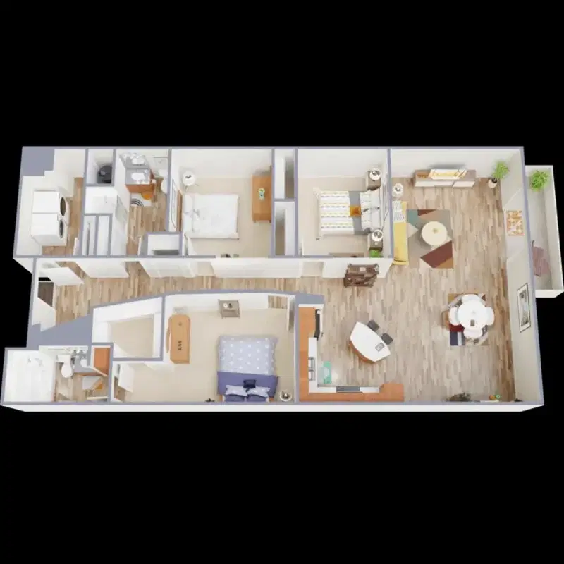 Lofts at Forest Park, St. Louis – Room in 3 Bed 2 Bath | C2