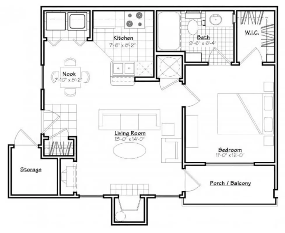 Oxford at Estonia, San Antonio – Room in 1 Bed 1 Bath | A1