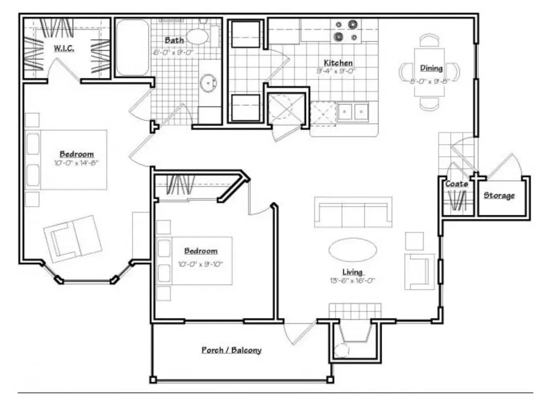 Oxford at Estonia, San Antonio – Room in 2 Bed 1 Bath | B1