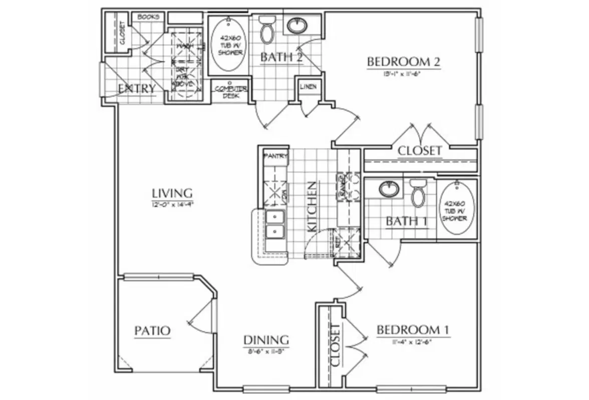 Oxford at the Ranch, Waller – Room in 2 Bed 2 Bath | B1