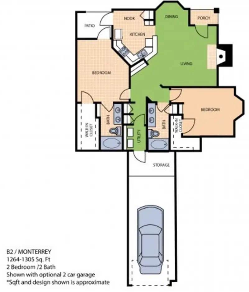 Oxford at Sonterra, San Antonio – Room in 2 Bed 2 Bath | B2U- The Monterrey