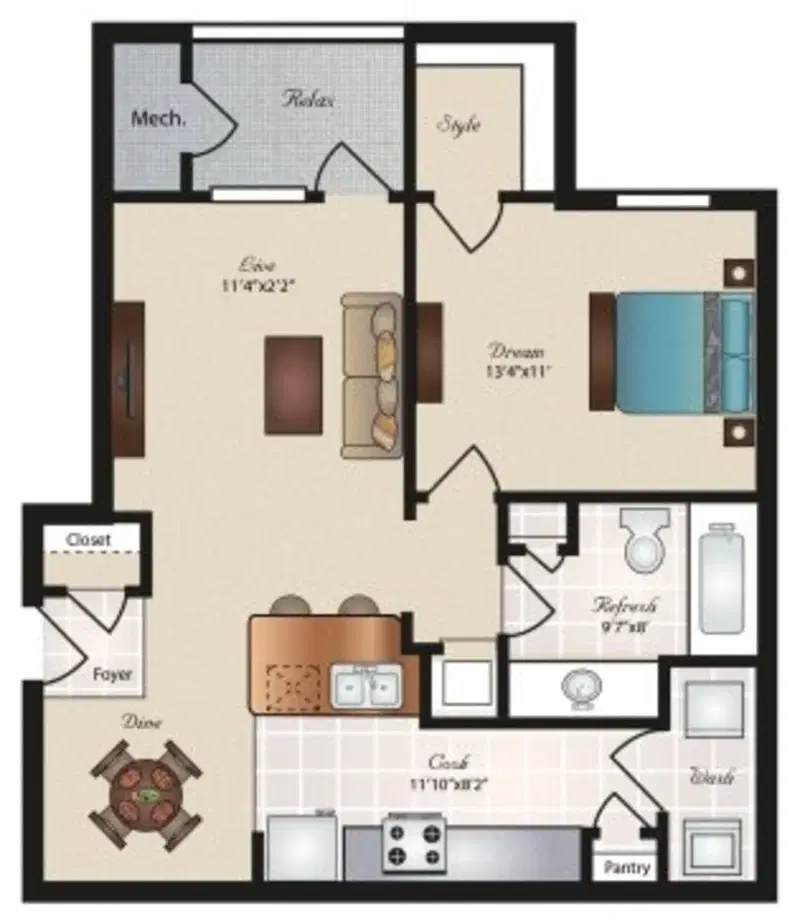 Oxford at Tech Ridge, Austin – Room in 1 Bed 1 Bath | Windsor - Designer