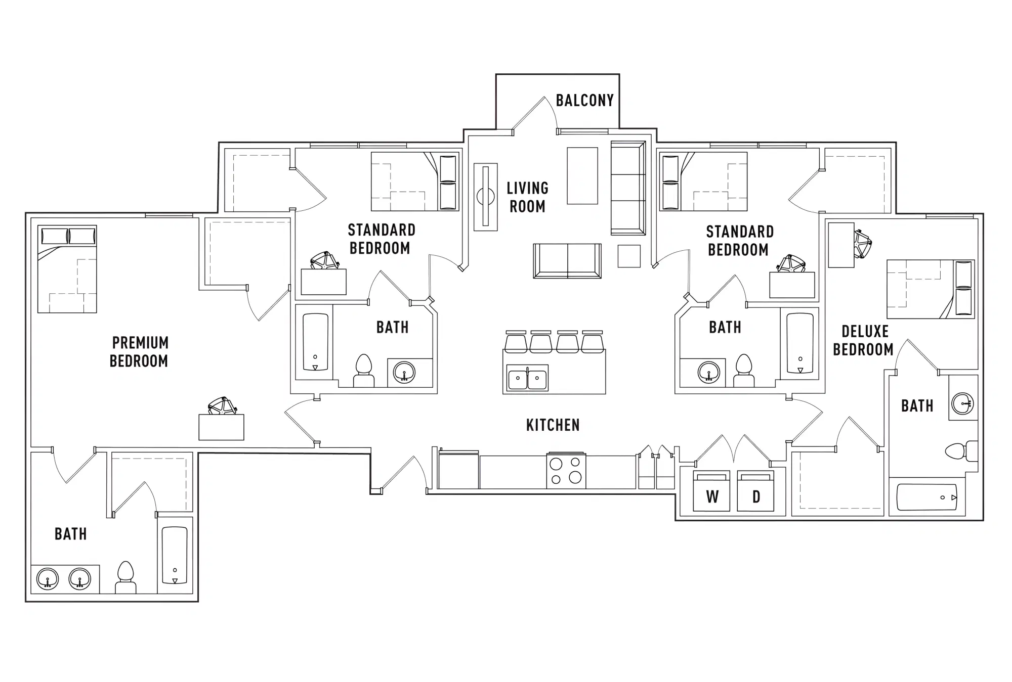 The Arlie, Arlington – Room in 4 Bed - 4 Bath C