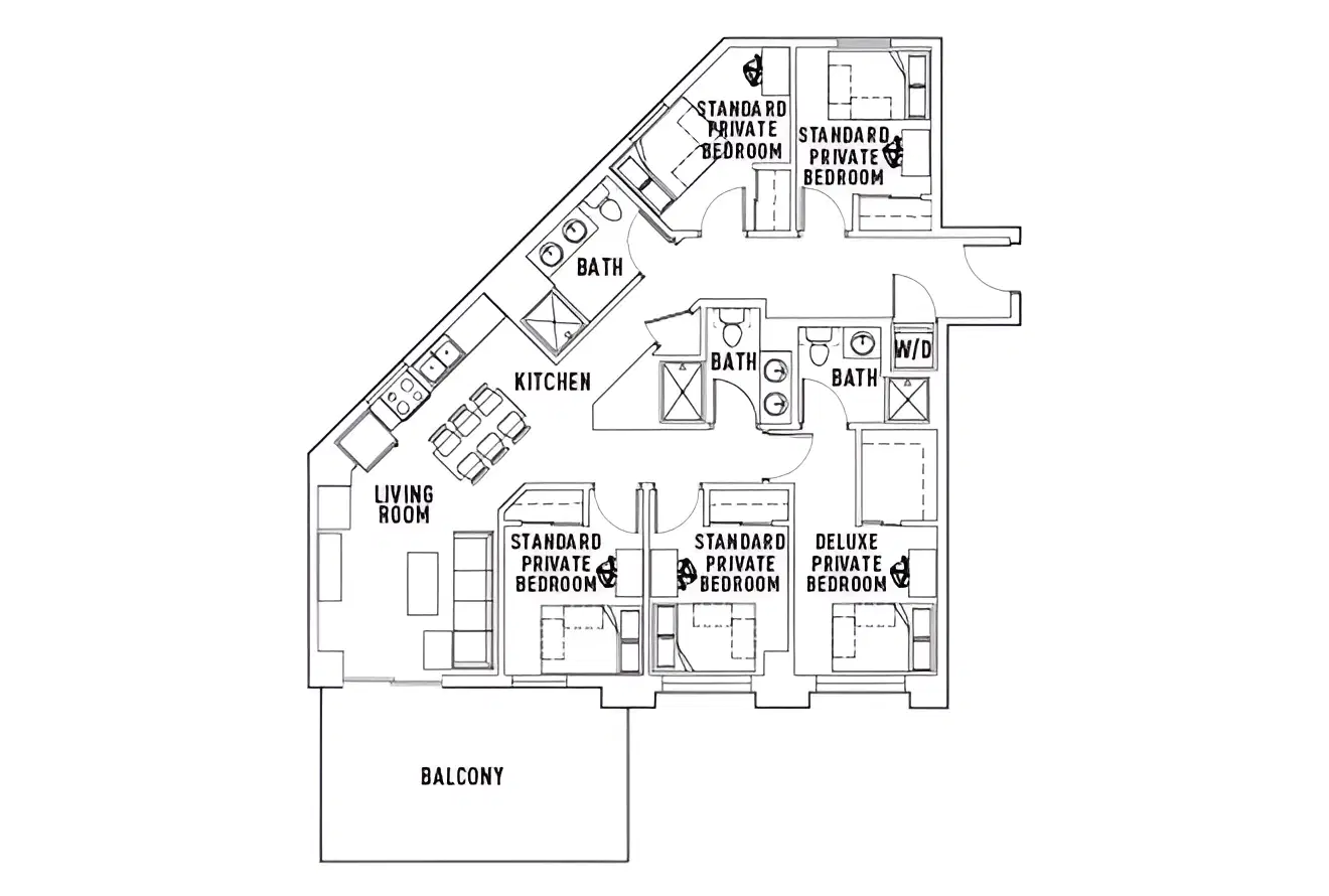 The James, Madison – Room in 5 Bed - 3 Bath B Premium Private