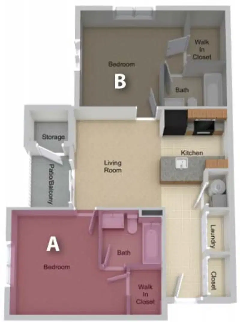 900 on Park Apartments, Carbondale – Two Bedroom