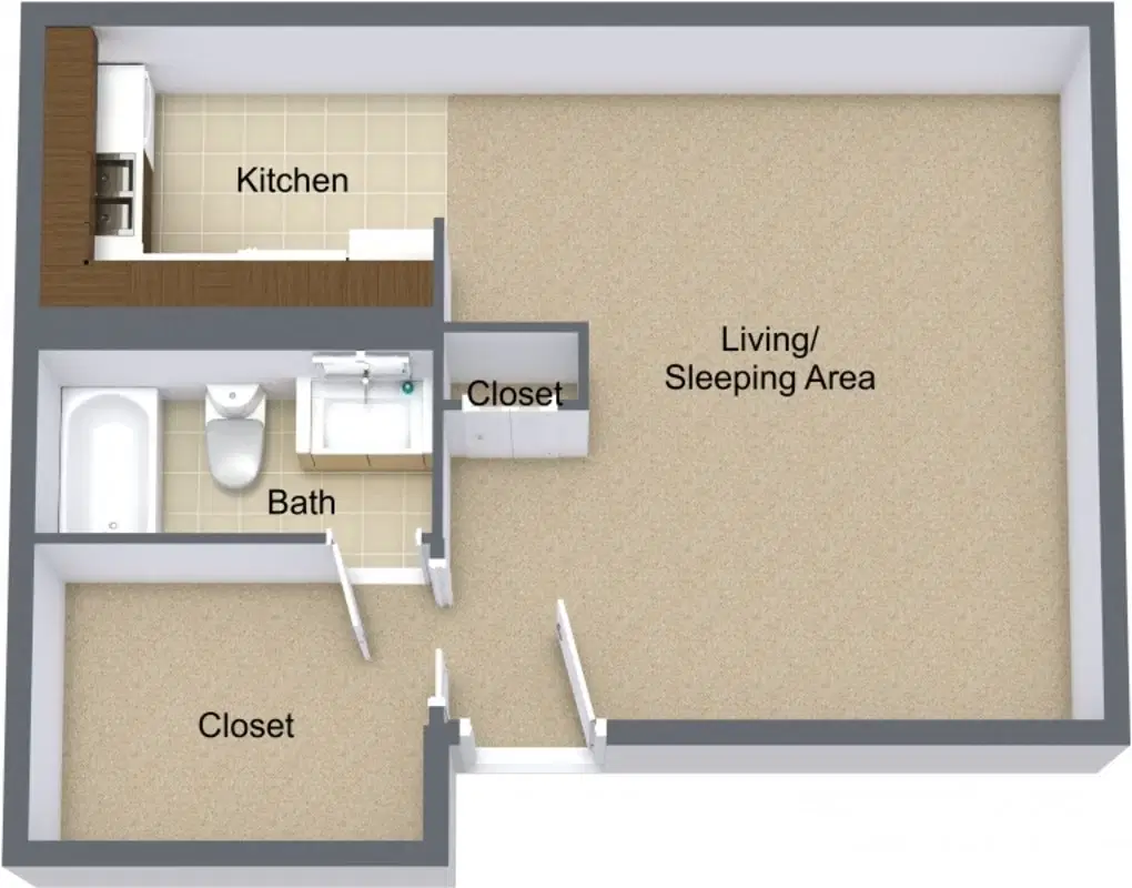 Cedar Point Apartments, Springfield – Studio
