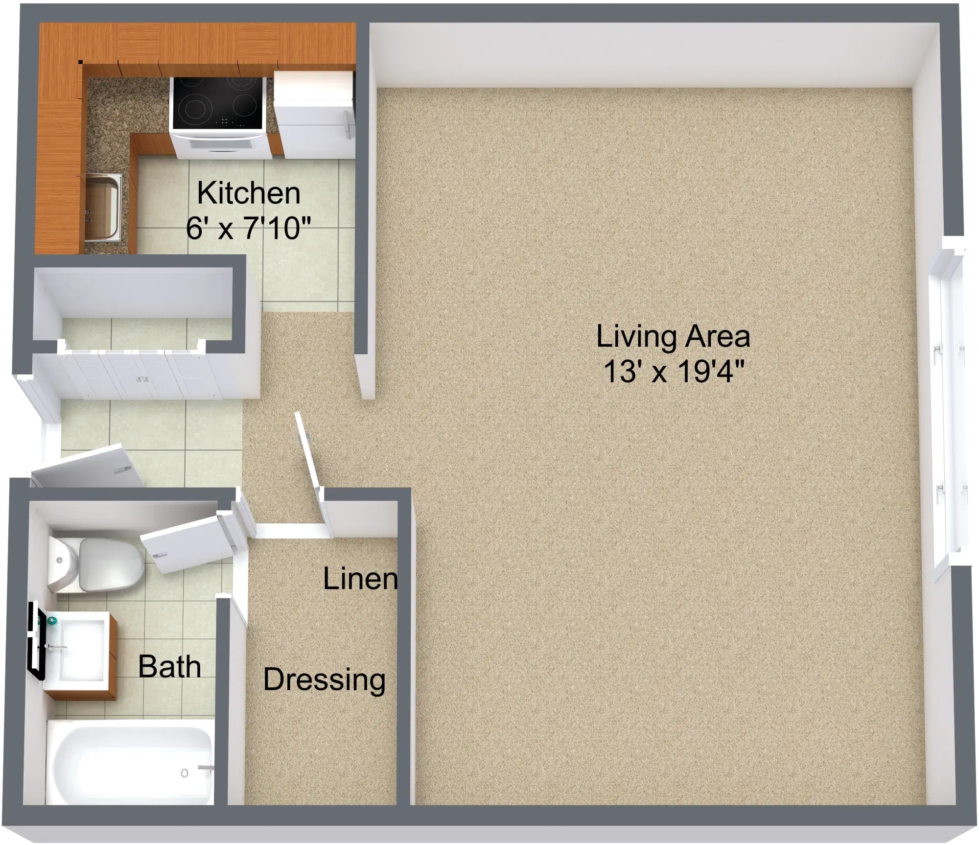 Hyde Park West Apartments & Townhomes, Chicago – Studio