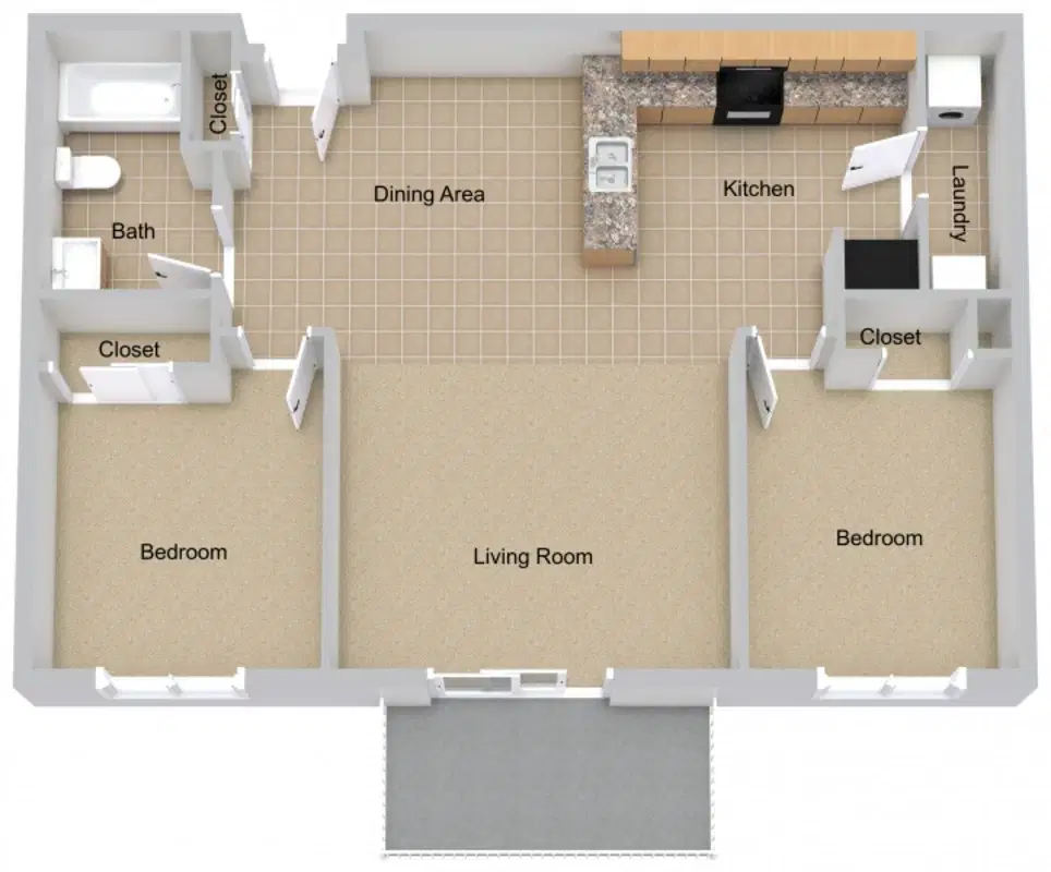 Lincoln Meadows Apartments, Dickinson – Two Bedroom