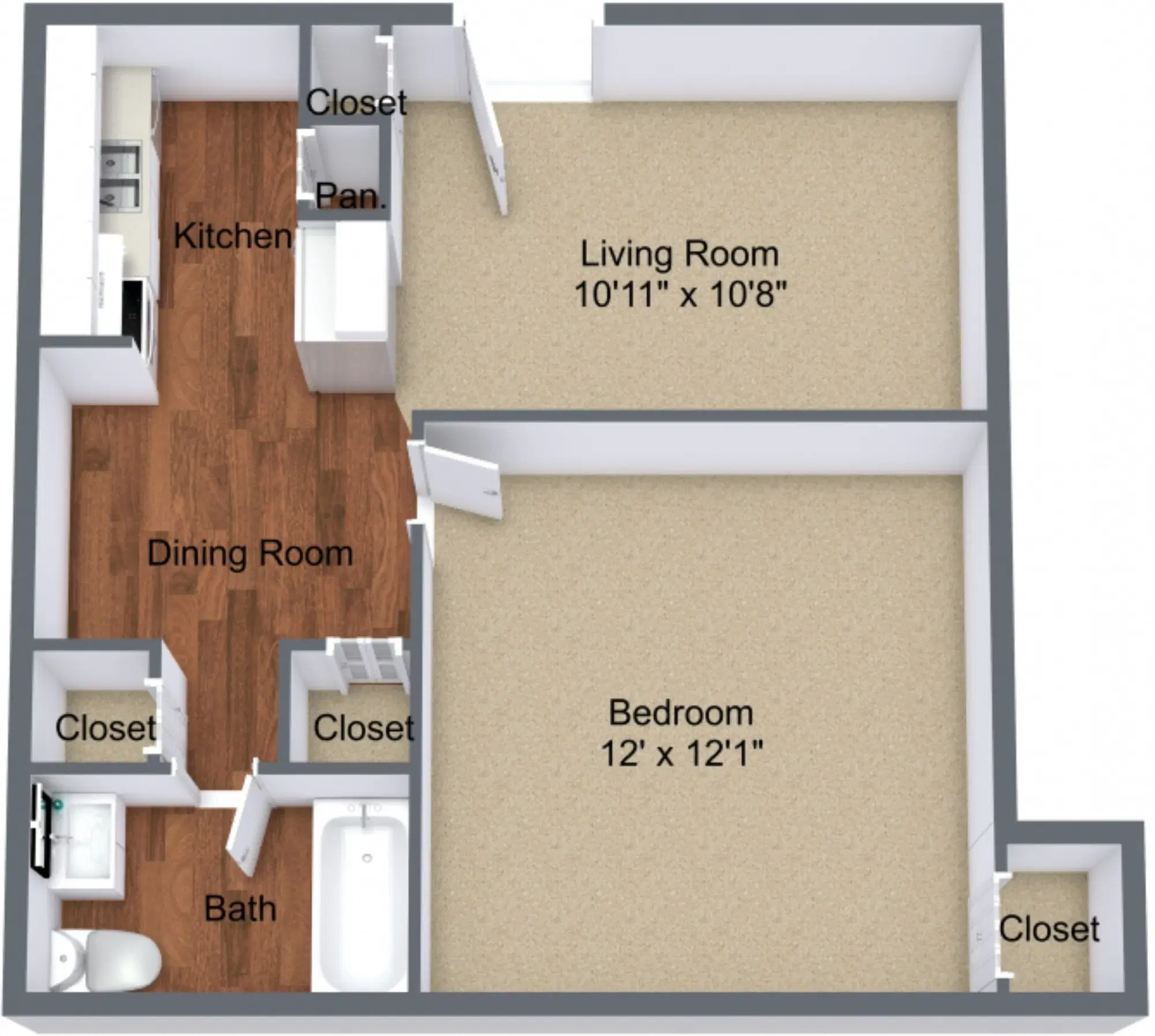 Hunting Ridge Apartments, Greenville – One Bedroom