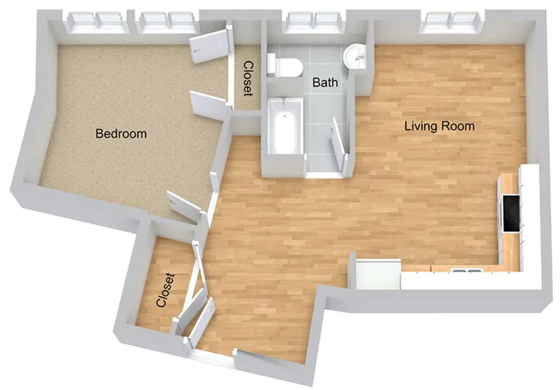 The Ashley Apartments, Detroit – Penthouse 1004