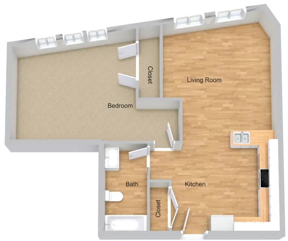 The Ashley Apartments, Detroit – Penthouse 1005