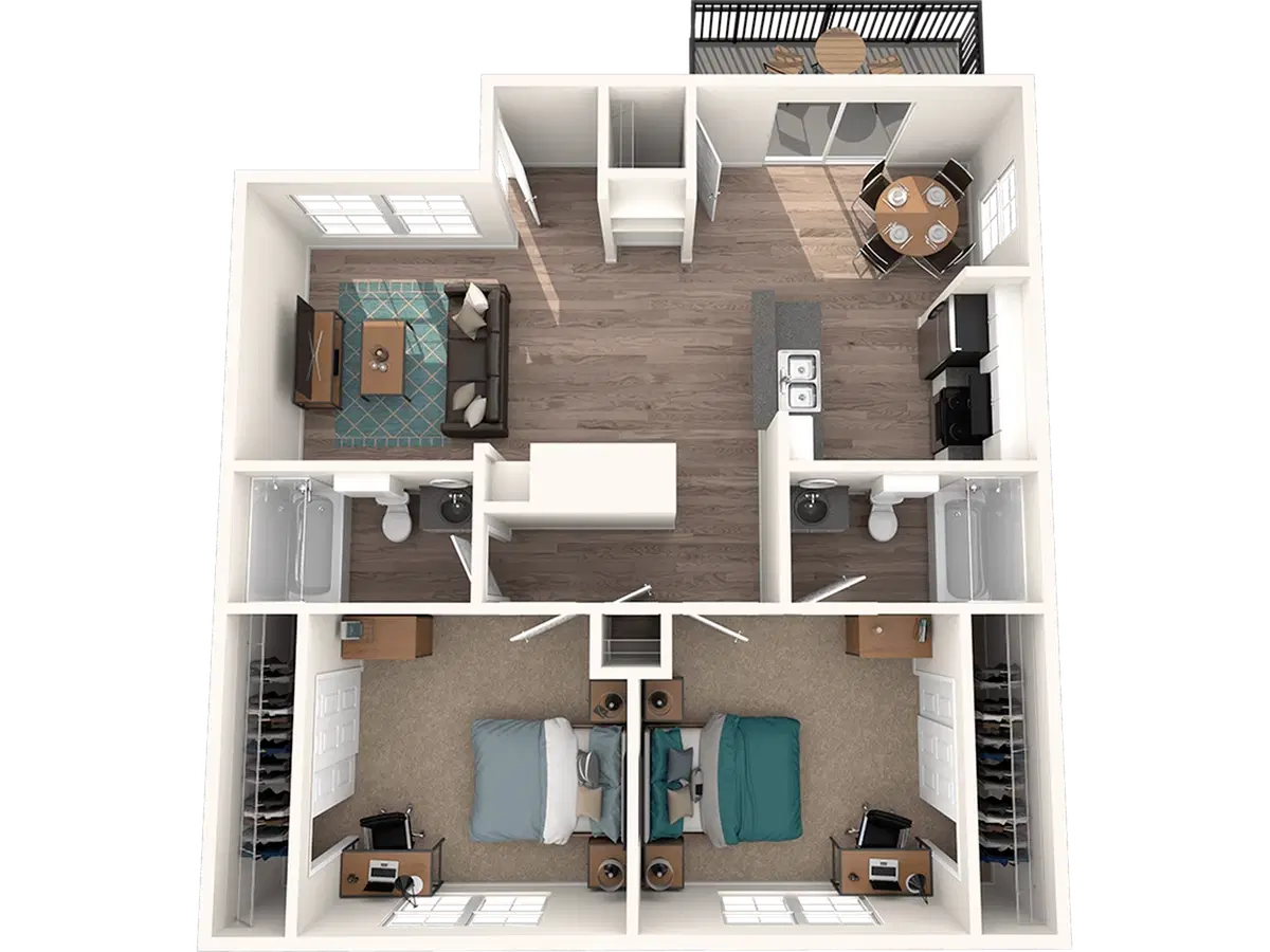 The Timbers Apartments, San Marcos – 2x2A U | Upgraded