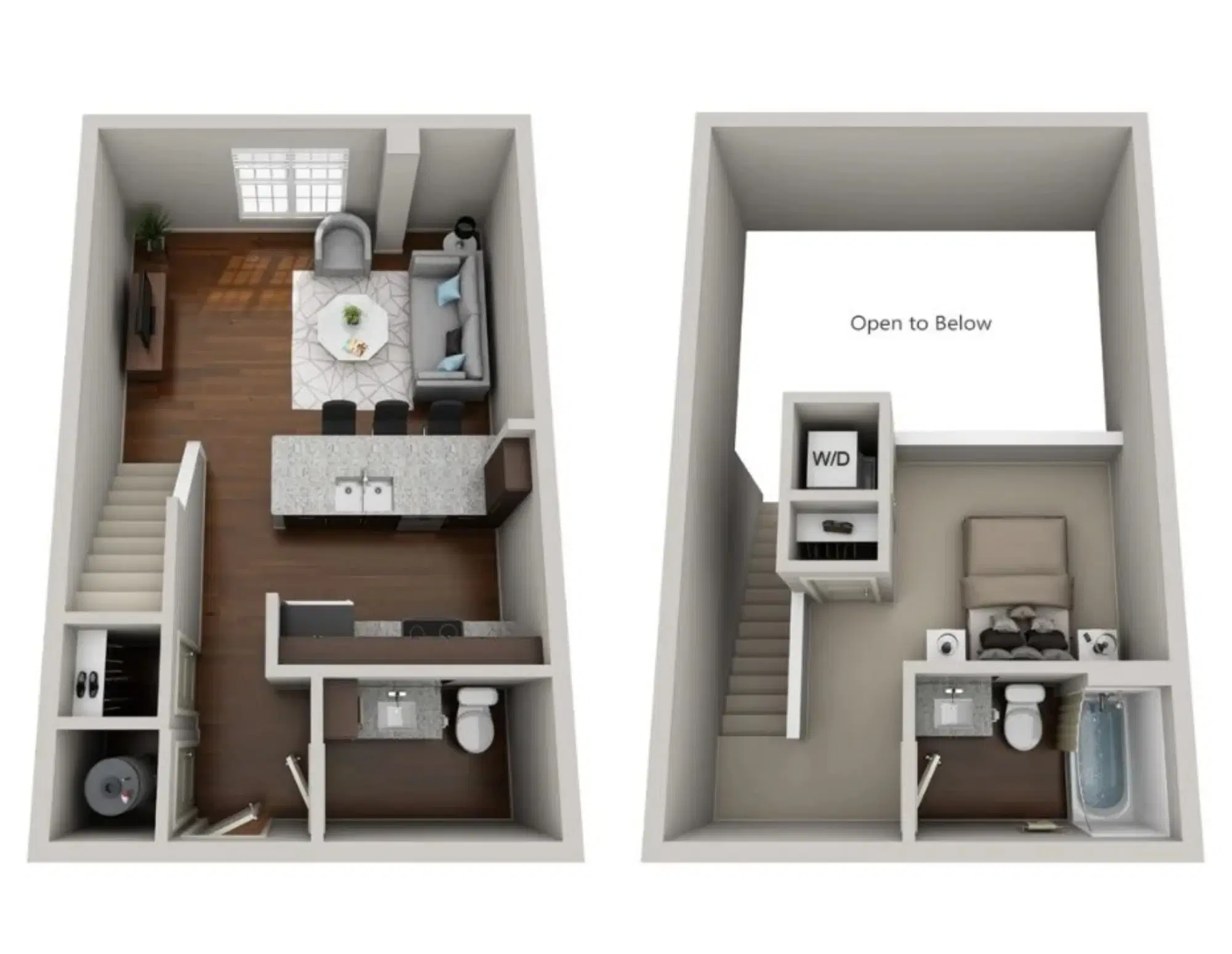 The Landing, West Lafayette – 1 Bedroom 1.5 Bathroom | A3