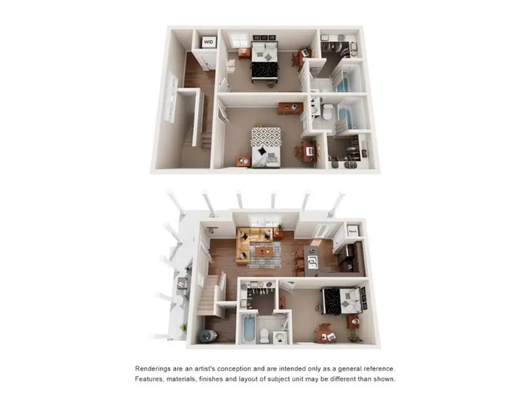 The Cottages of College Station, College Station – 3 Bedroom 3 Bathroom | Three Bedroom Duplex