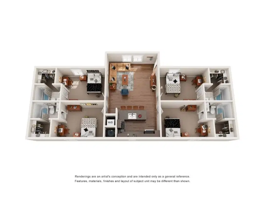 The Cottages of College Station, College Station – 4 Bedroom 4 Bathroom | Four Bedroom Lodge