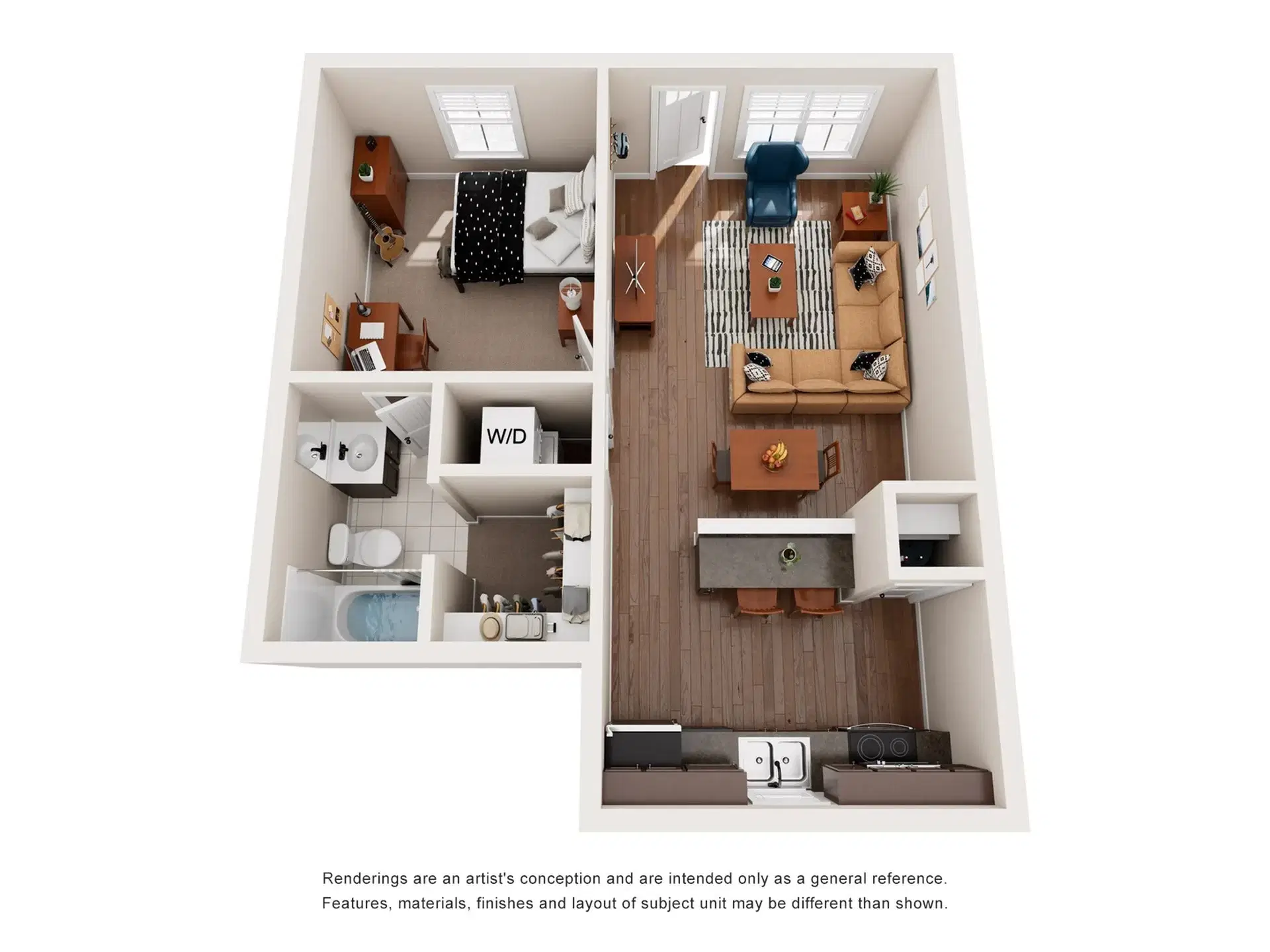 The Cottages of College Station, College Station – 1 Bedroom 1 Bathroom | One Bedroom Lodge