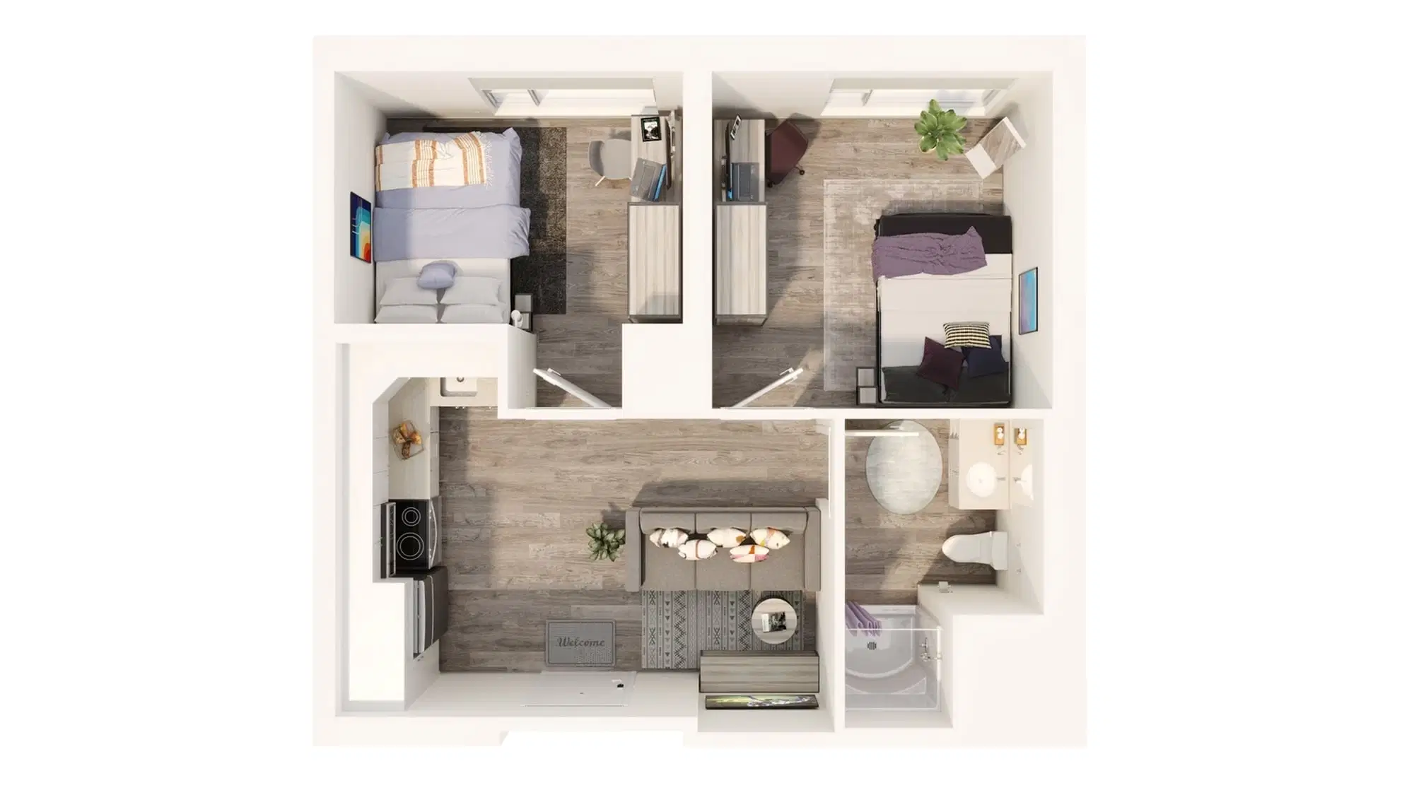 The Quad at York, Toronto – 2 Bed 1 Bath | 2-1B3