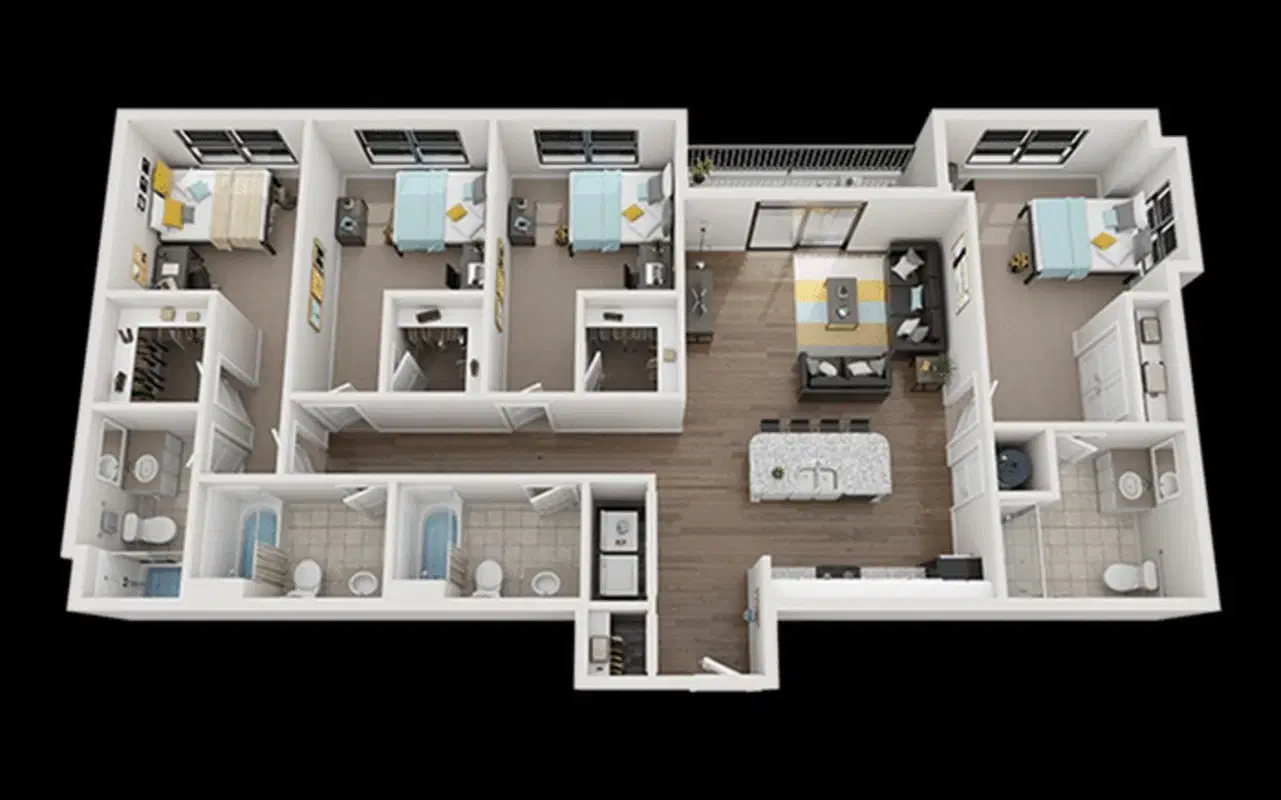 Greene Crossing, Columbia – Private Room - 4x4-2 Square (4 Bed - 4 Bath)