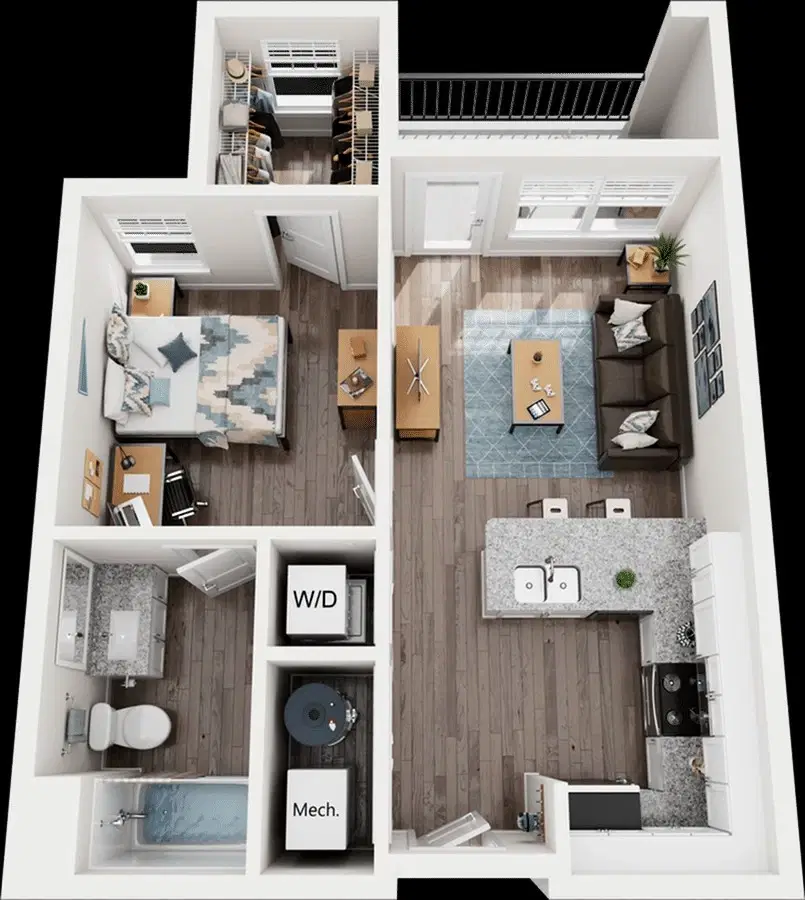 Quantum On West Call, Tallahassee – Private Room - A1 (1 Bed - 1 Bath)