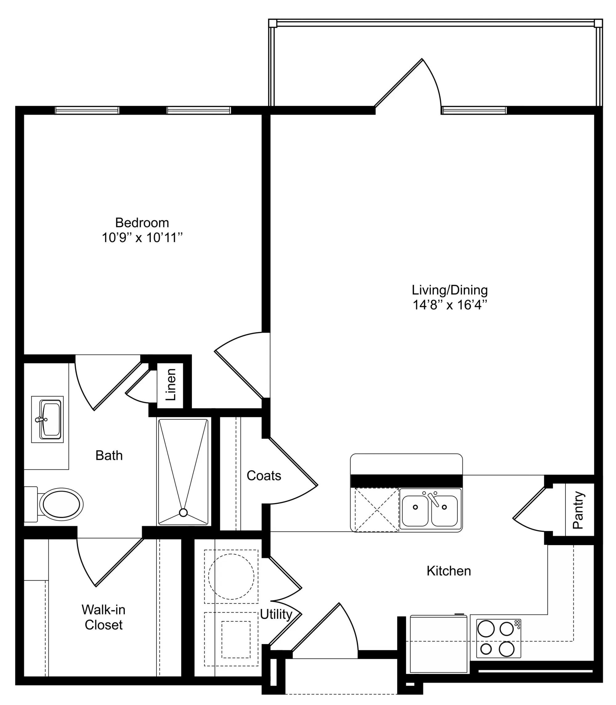 Oxford at Lakeview, Corinth – Room in 1 Bed 1 Bath | A1