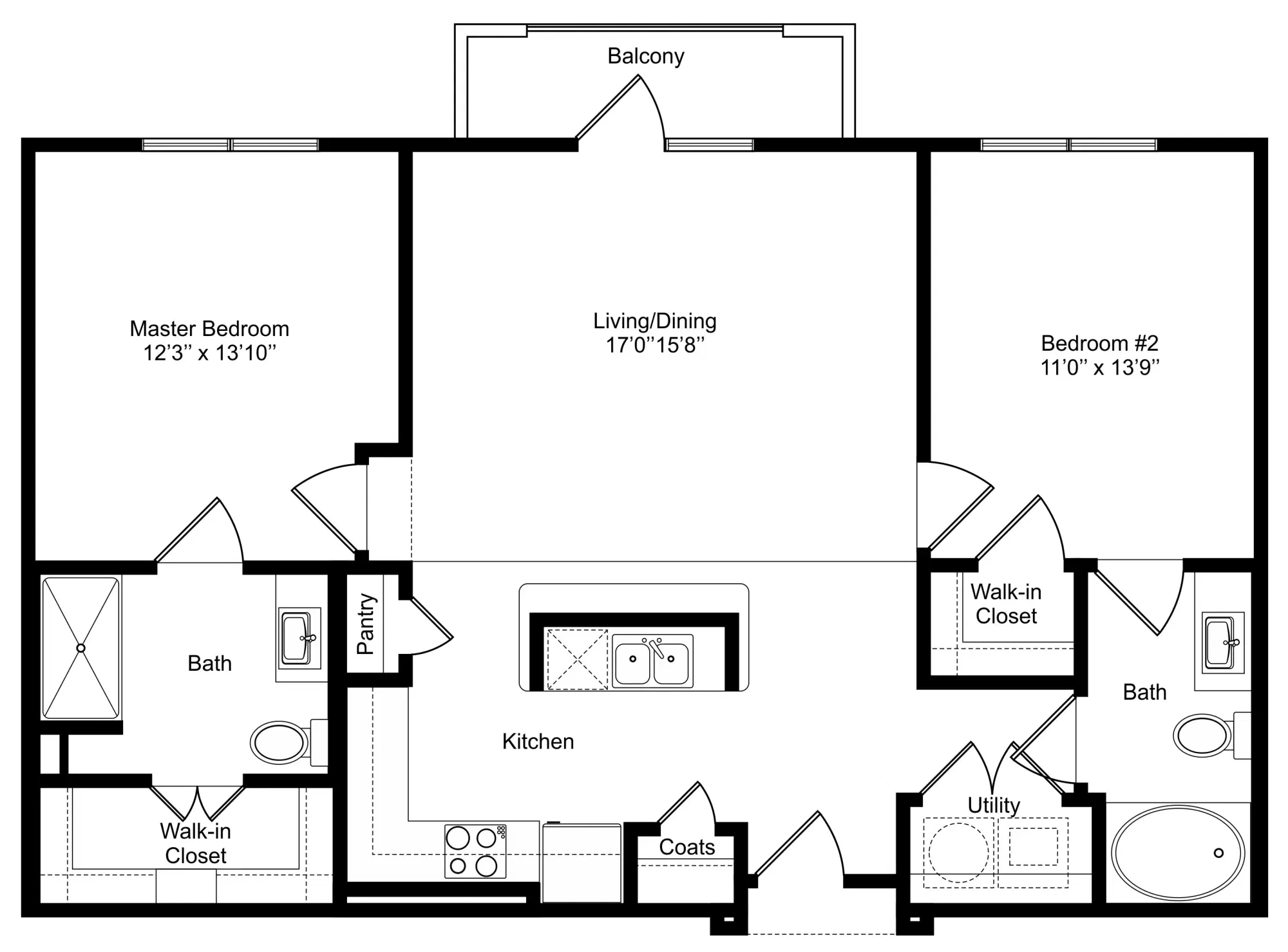 Oxford at Lakeview, Corinth – Room in 2 Bed 2 Bath | B1
