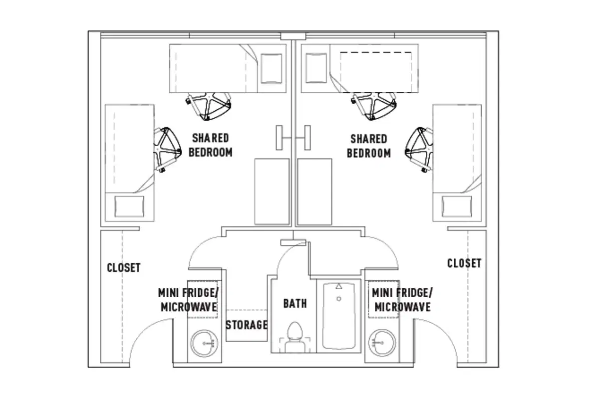 The Castilian, Austin – Room in 2 Bed - 1 Bath Shared