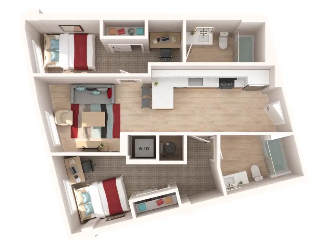 The Penny, College Station – 2 Bed 2 Bath | The Copper
