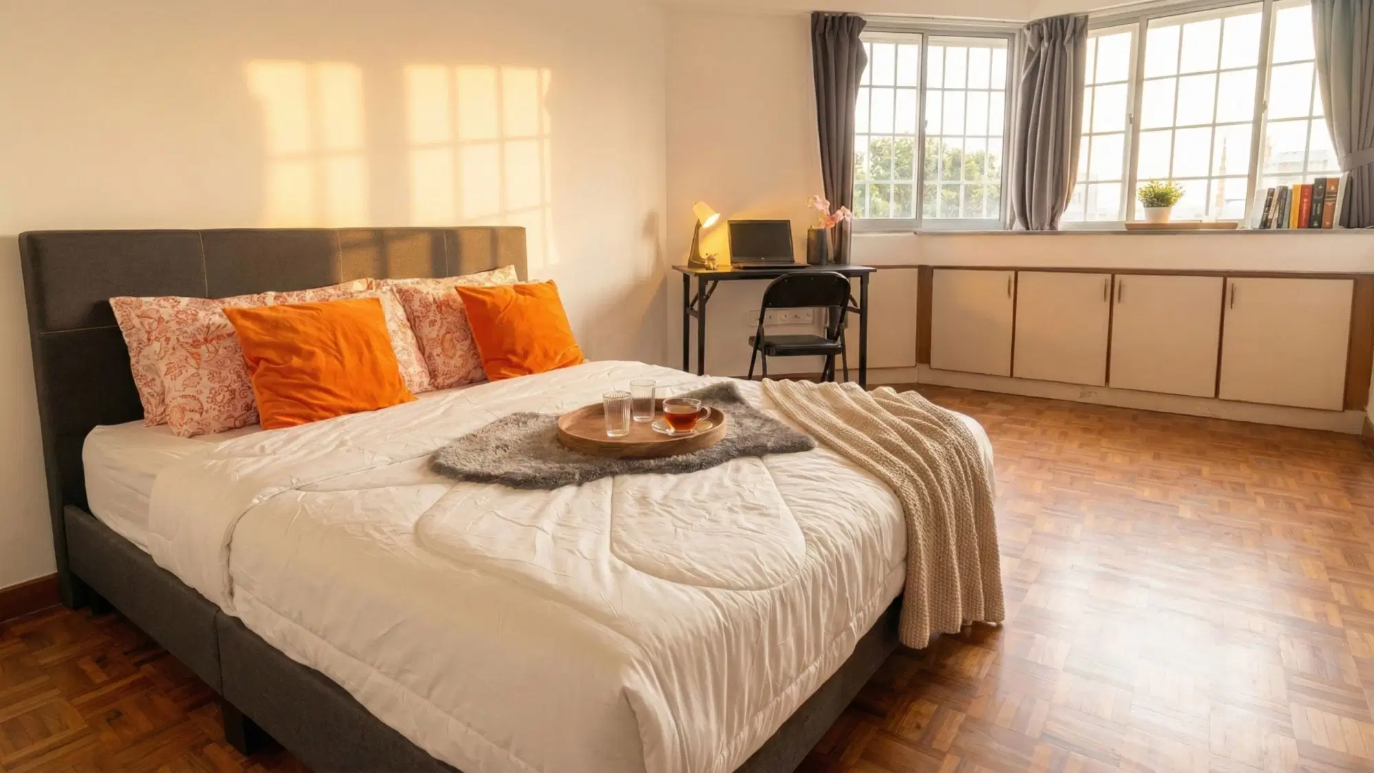 Room in a 7 Bedroom Apartment, 122 Jurong E St 13, Singapore 600122 – Premium Room 1
